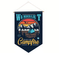 300D Oxford Pentagon Shield Camping Flag 12×18in, Weatherproof Outdoor Yard Decor Flag