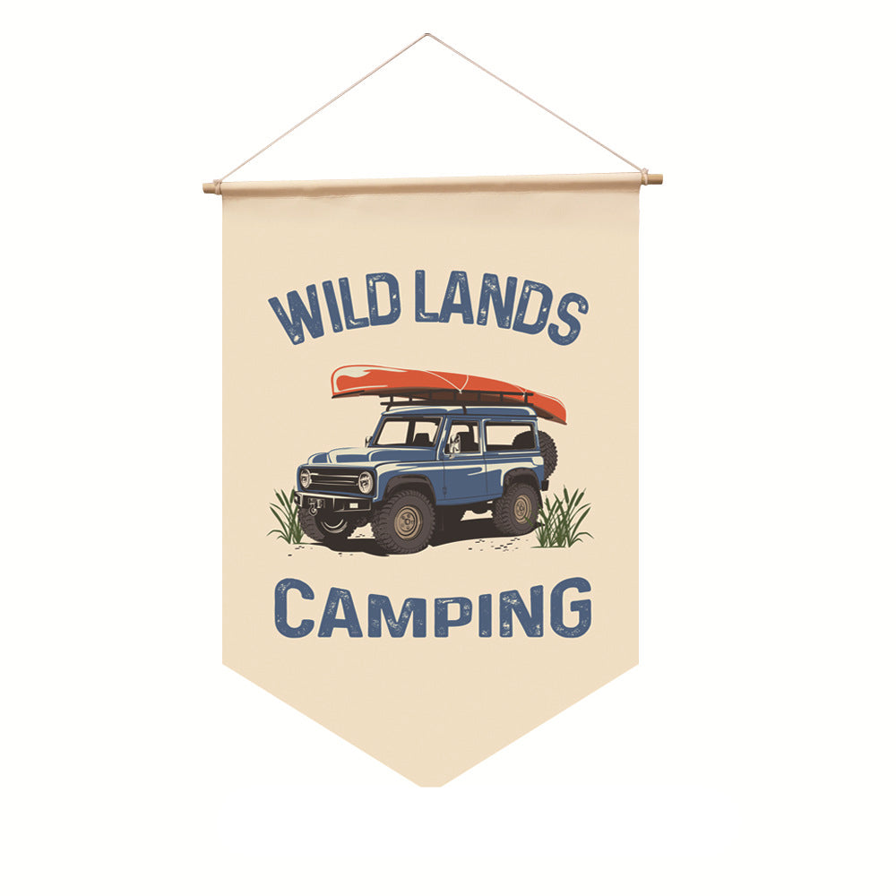 300D Oxford Pentagon Shield Camping Flag 12×18in, Weatherproof Outdoor Yard Decor Flag