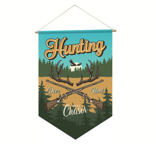 300D Oxford Pentagon Shield Camping Flag 12×18in, Weatherproof Outdoor Yard Decor Flag